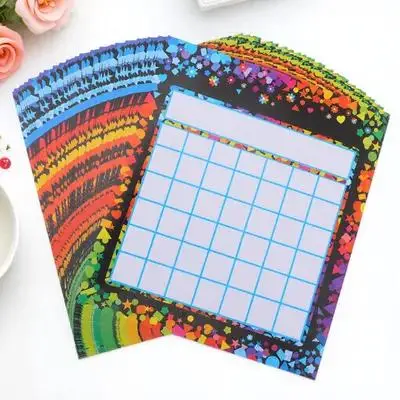 

50Pcs Incentive Chart Classroom Reward System Kids Behavior Management Teaching Supplies Chore Sticker Punch Cards Potty
