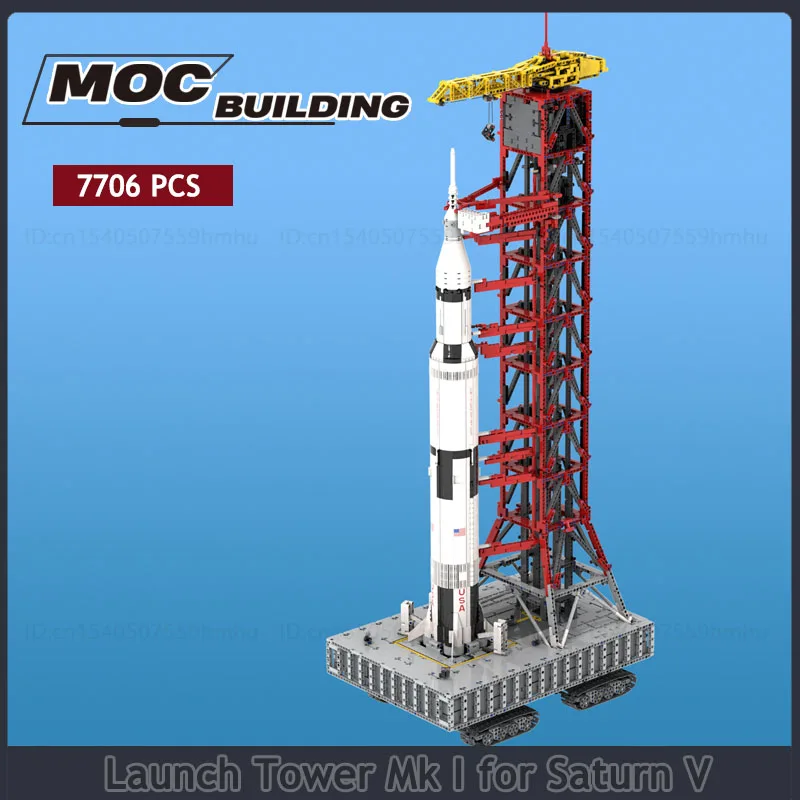 

Space MOC Building Blocks UCS Launch Tower Mk I Technology Bricks Science Model Toys Creative Display Collection Gifts