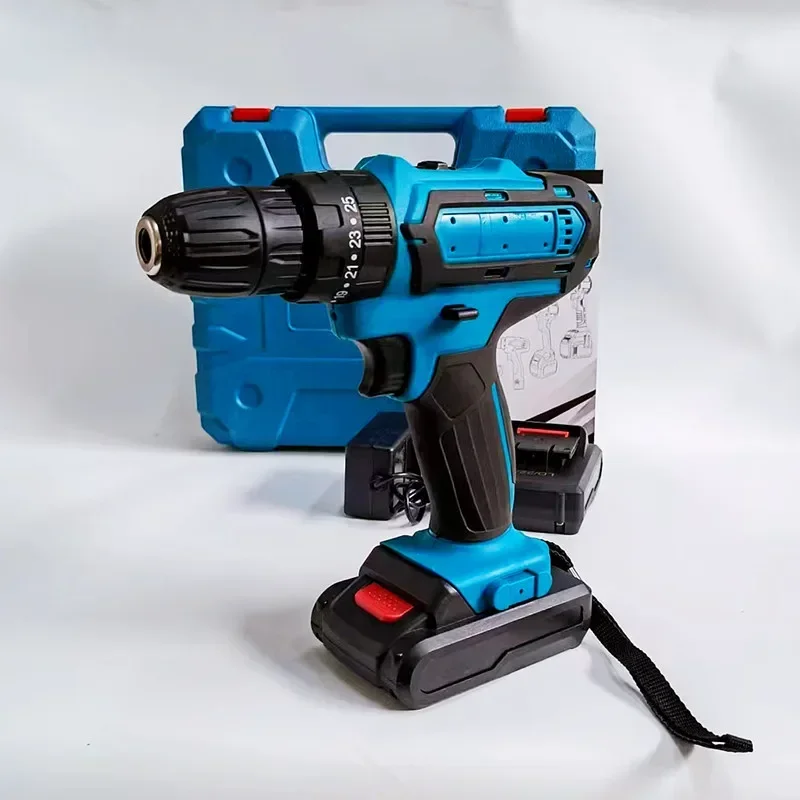 Blue 21V Cordless Drill Set For Rechargeable Lithium  1PC Battery 3 Function Electric Screwdriver Multifunctional Household