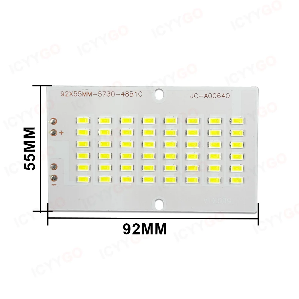 Rdzeń lampy solarnej o wysokiej jasności, 5730 koralików, płytka z lampą LED, 48 koralików, zasilacz niskonapięciowy, 3,2 V, białe źródło światła