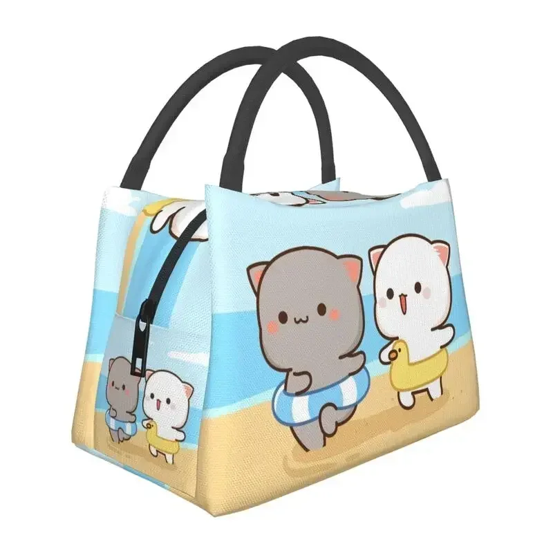

Custom Peach And Goma Lunch Bag Men Women Warm Cooler Insulated Lunch Boxes for Picnic Camping Work Travel
