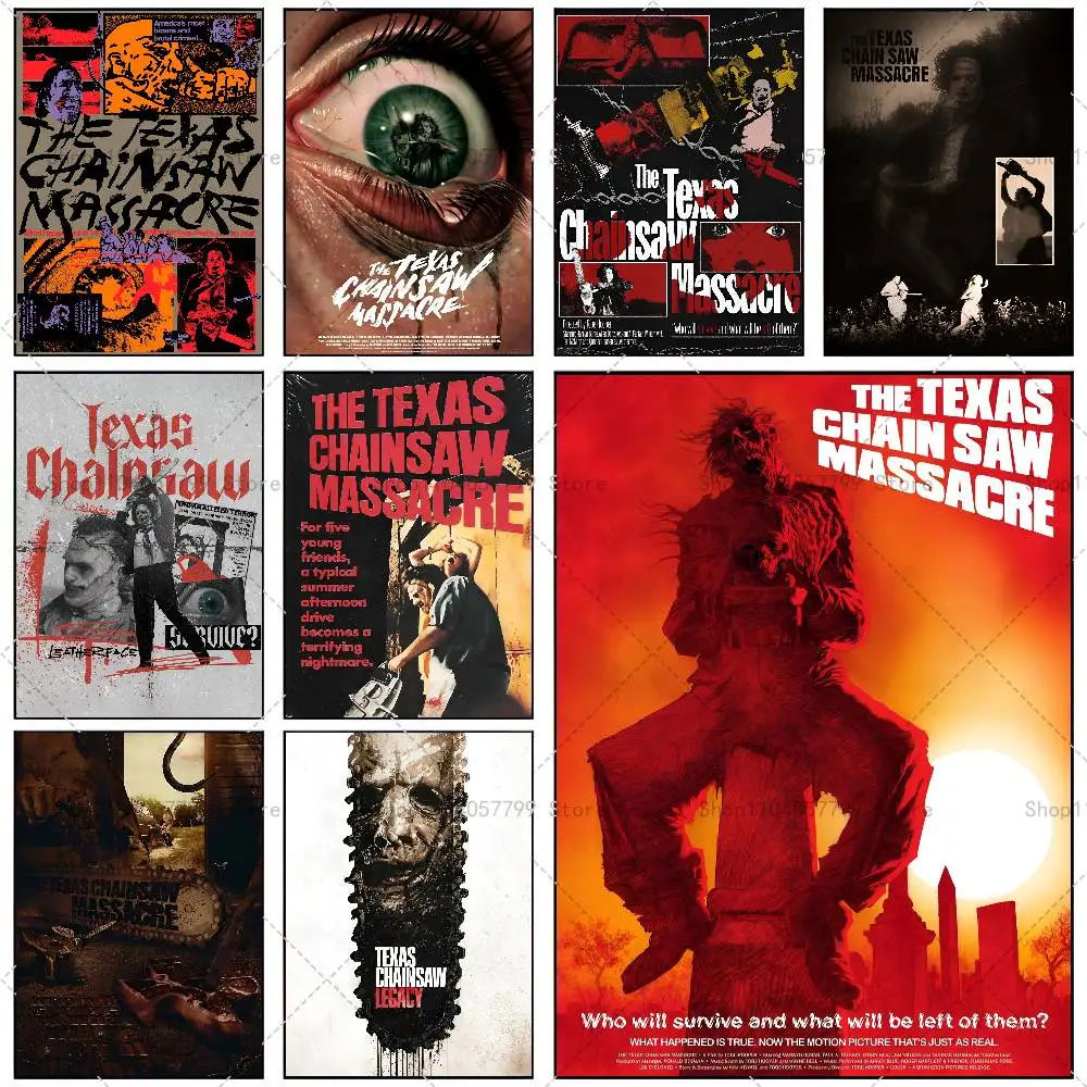 

Постер к фильму «Техасская резня бензопилой», самоклеящаяся настенная наклейка, водонепроницаемая наклейка для декора бара или комнаты