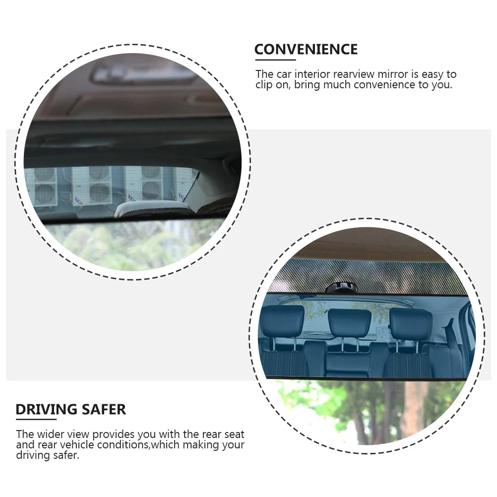 

Car Auxiliary Mirror Universal Fit Rear View Mirror for Vehicle Interior with Broad Sight and Easy Installation