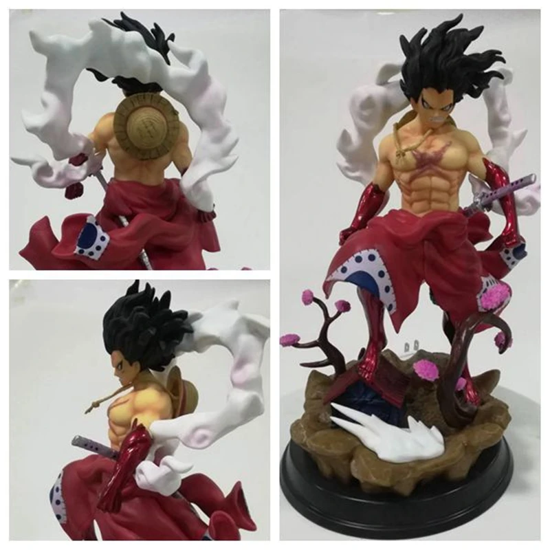 Anime One Piece Wano Kimono Monkey D Luffy Gear Fourth Snake Man Ver. PVC Action Figure Battle Statue Collectible Model Toy Doll