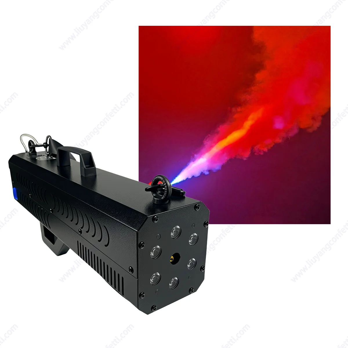 Party Smoke Fog Gun Machine Spray Co2 Mist Sprayer Engine Light Canon For Wedding Disco Dj Wire Handheld Cannon Liquid Electric