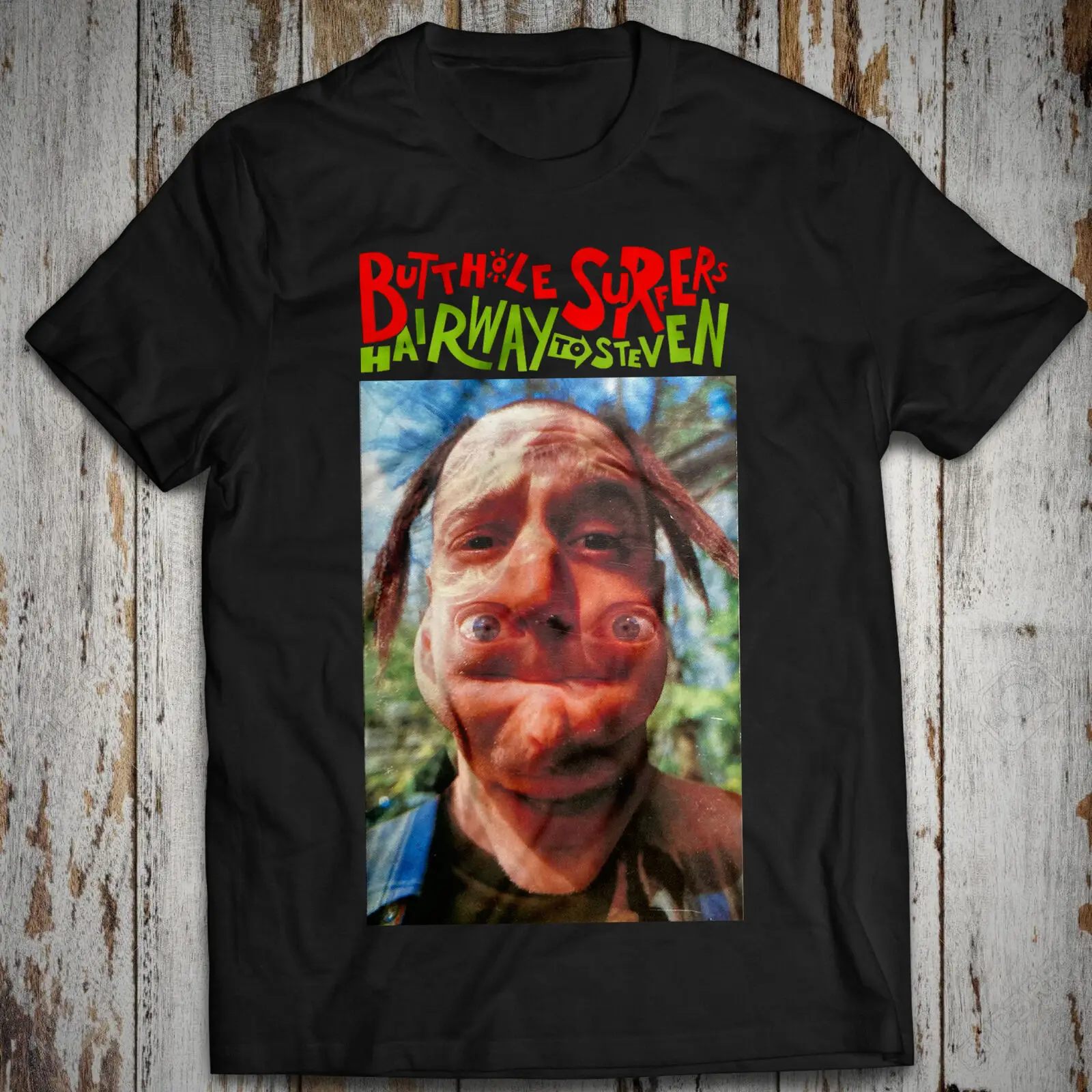 Hairway to Steven Rock Album Gibby Haynes Butthole Surfers Tee Weird Revolution