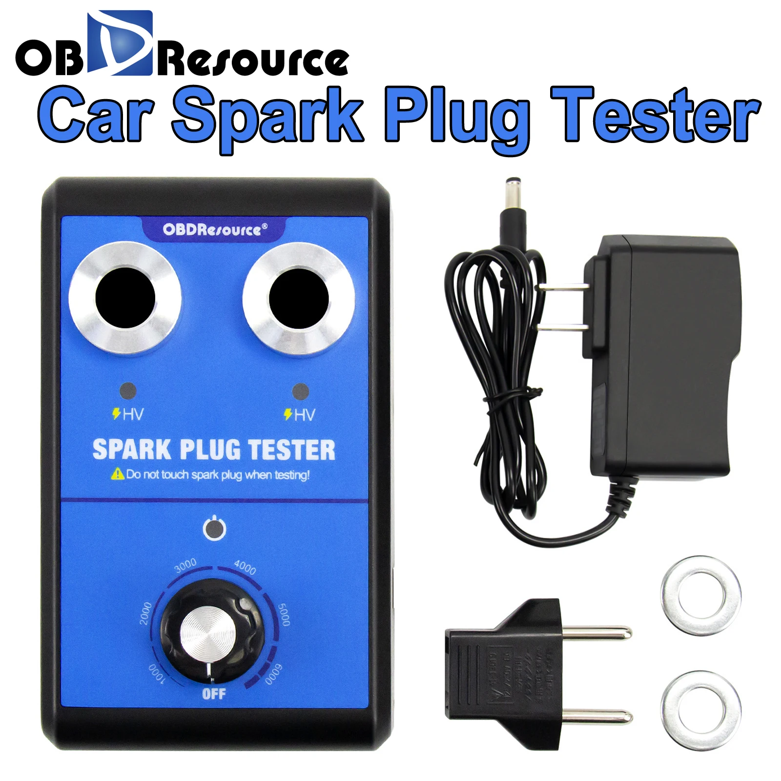 

OBDResource Car Spark Plug Double Hole Tester 0-6000rpm Frequency 12V Car Engine Lgnition Coil Tester Lgnition Tester Tool