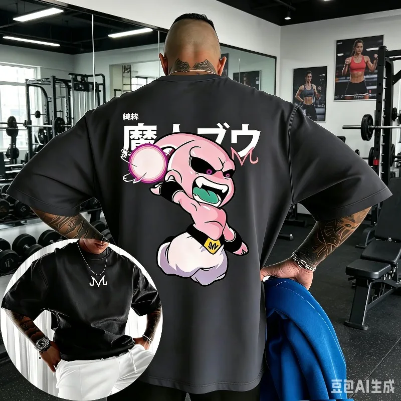 

2026 Summer New Dragon Ball Anime T-shirt Summer New Majin Buu Printed Men's and Women's Street Hip Hop Casual Short Sleeve Top