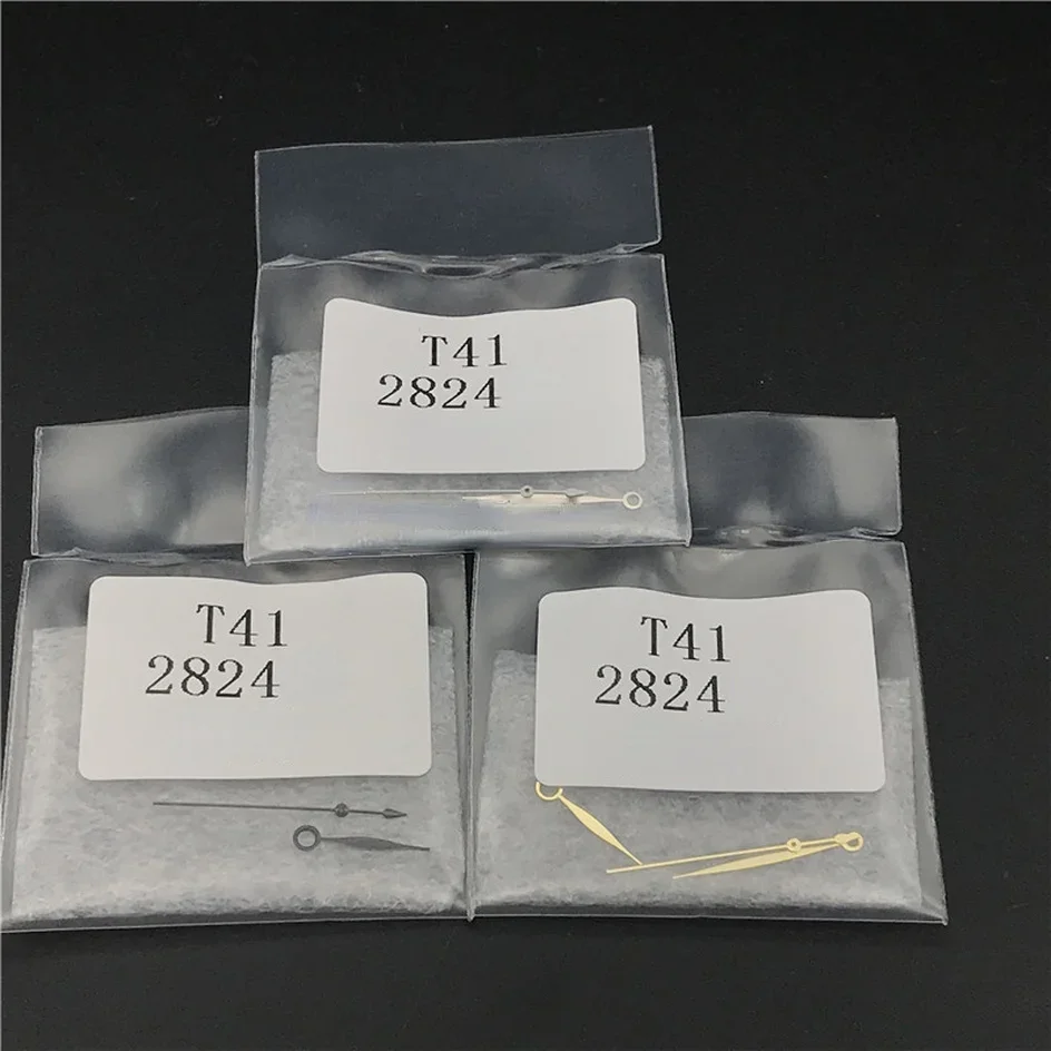 メンズメカニカルムーブメントウォッチポインター交換部品ハンドウォッチアクセサリー、時計職人、ブラック、ゴールド、シルバー、2824