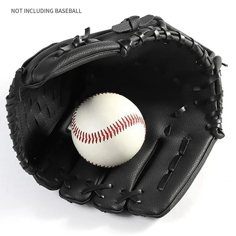 2X Outdoor Sports Baseball Glove Softball Practice Equipment Right Hand For Adult Man Woman Train,Black 11.5 Inch