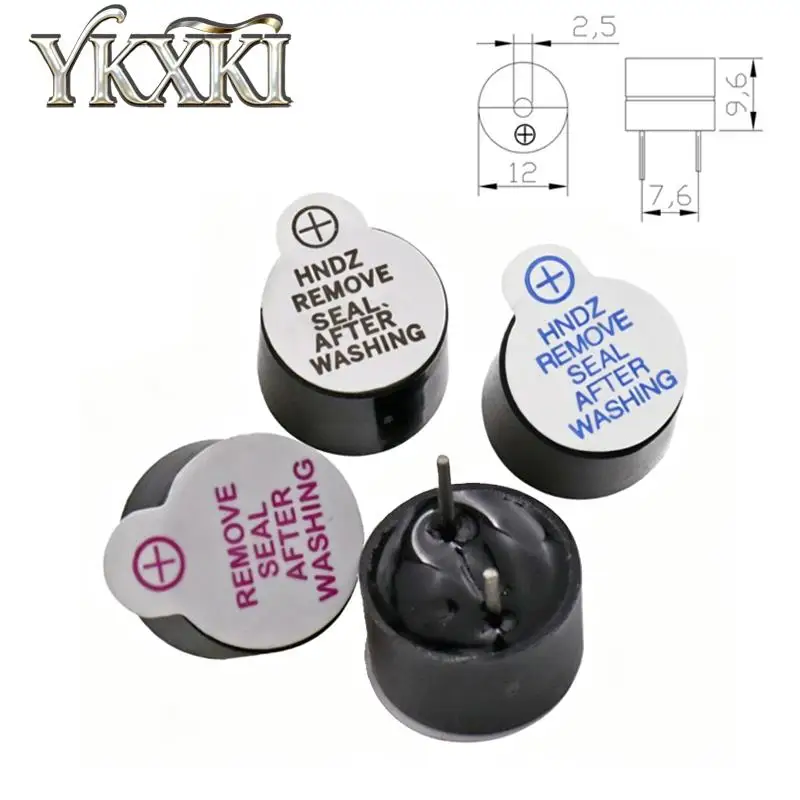 10Pcs 3V 5V 12V 12095 Active Buzzer Piezo Magnetic Long Continous Beep Tone Alarm Ringer 12*9.5mm split