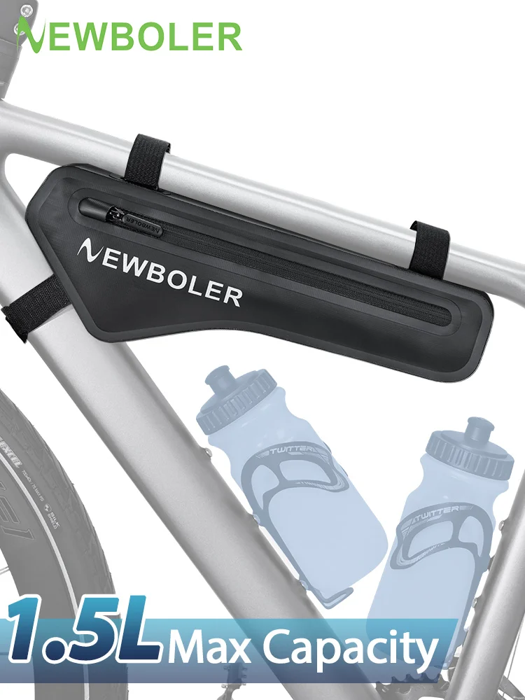 AliExpress NEWBOLER 1.5L Bicycle Triangle Bag TPU Waterproof Cycling Bag Bicycle Under Tube Bag MTB Road Bicycle Bag Bike Accessories