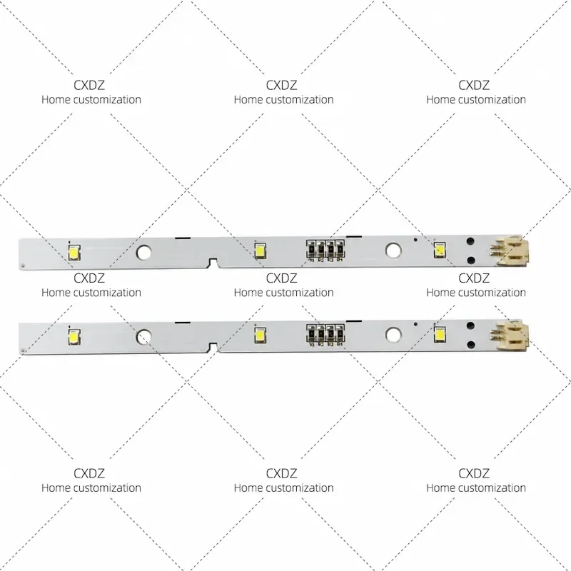 For Ronshen BCD630WT 518 526 535 Refrigerator Lighting Board LED Light Strip Replacement Parts 5PCS 1629348 1529227 590