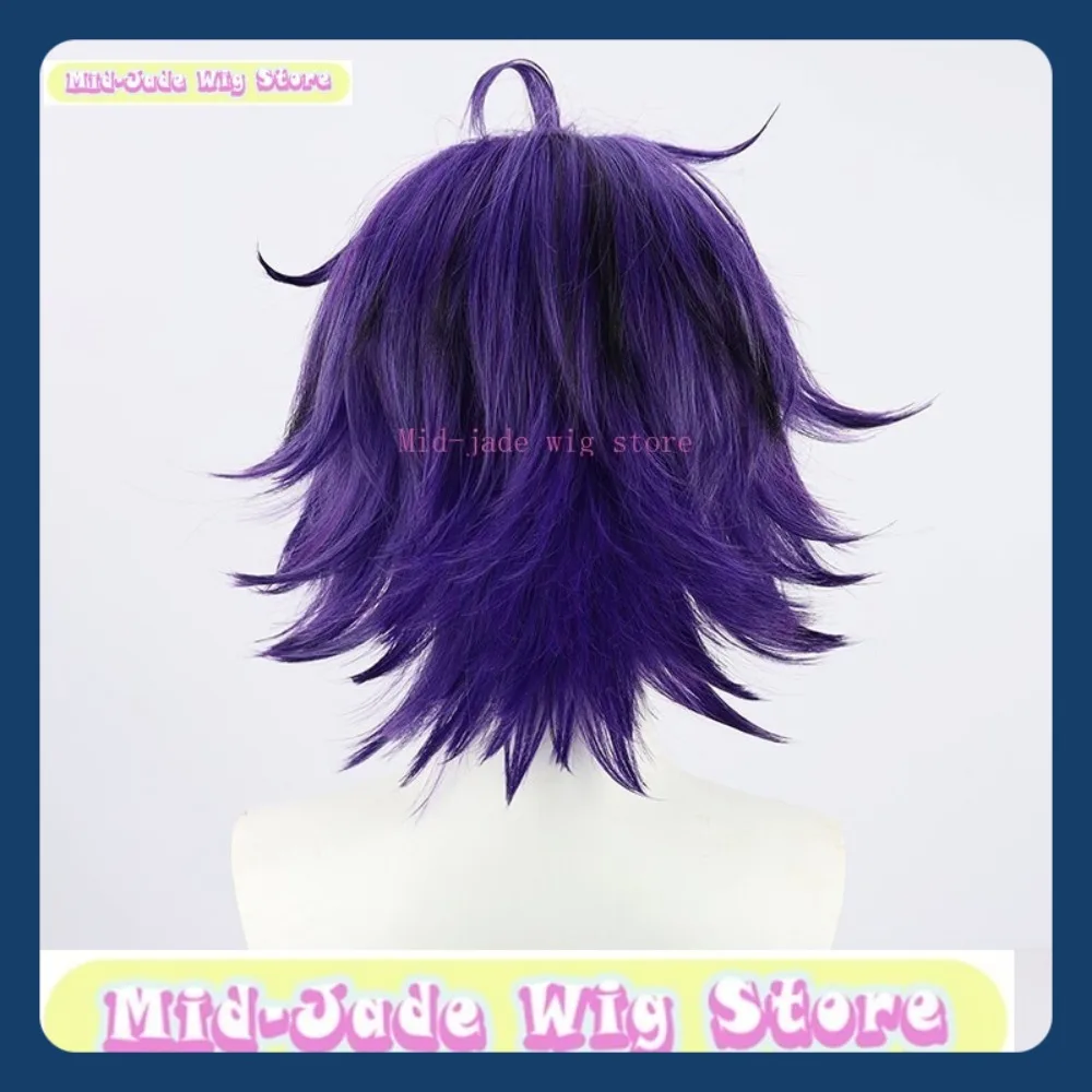 Parrucca Mid-jade StoreSeta Itsuya Parrucca Cosplay Gioco Anime Cosplay Viola Design rovesciato Puntelli per costumi da festa di Halloween