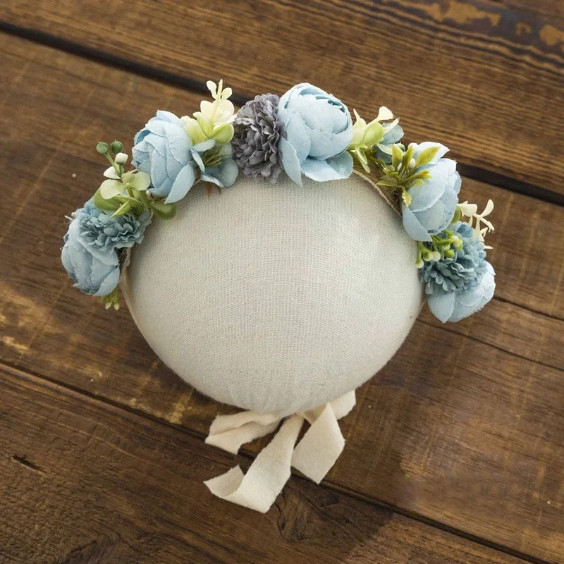 Baby Photography Headflower Newborn Posing Decorative Props Adjustable Artificial Flower Headband Baby Girl Photo Accessories