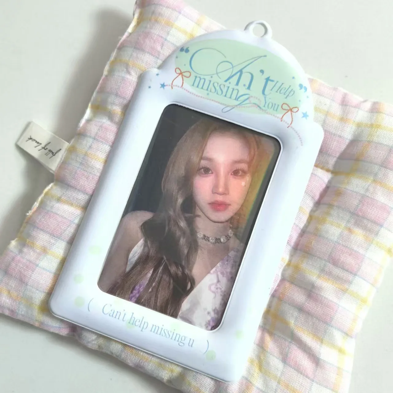 Transparent PVC Card Cover Ins Kpop Idol Photo Clip Storage Protective Sleeve Bag Decor Photocard Display Pendant Keychain 1PC