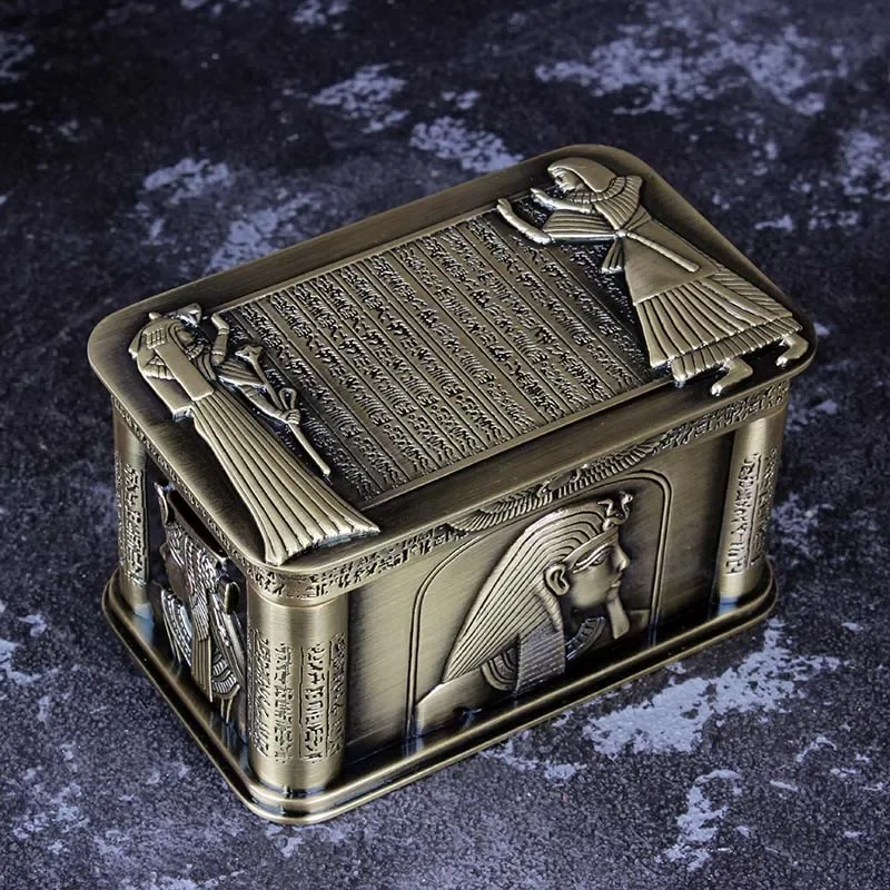 

Zinc Alloy Copper Plated Vintage Jewelry Box, Three Dimensional Relief Craft, Oxidation Resistant Colorfast