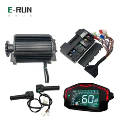 QS90 1000W 72V 55KPH 3500RPM Mid Drive Motor and ND72260 48V-72V 80A 1KW-2KW BLDC with DKD LCD  and T08 Throttle Kits