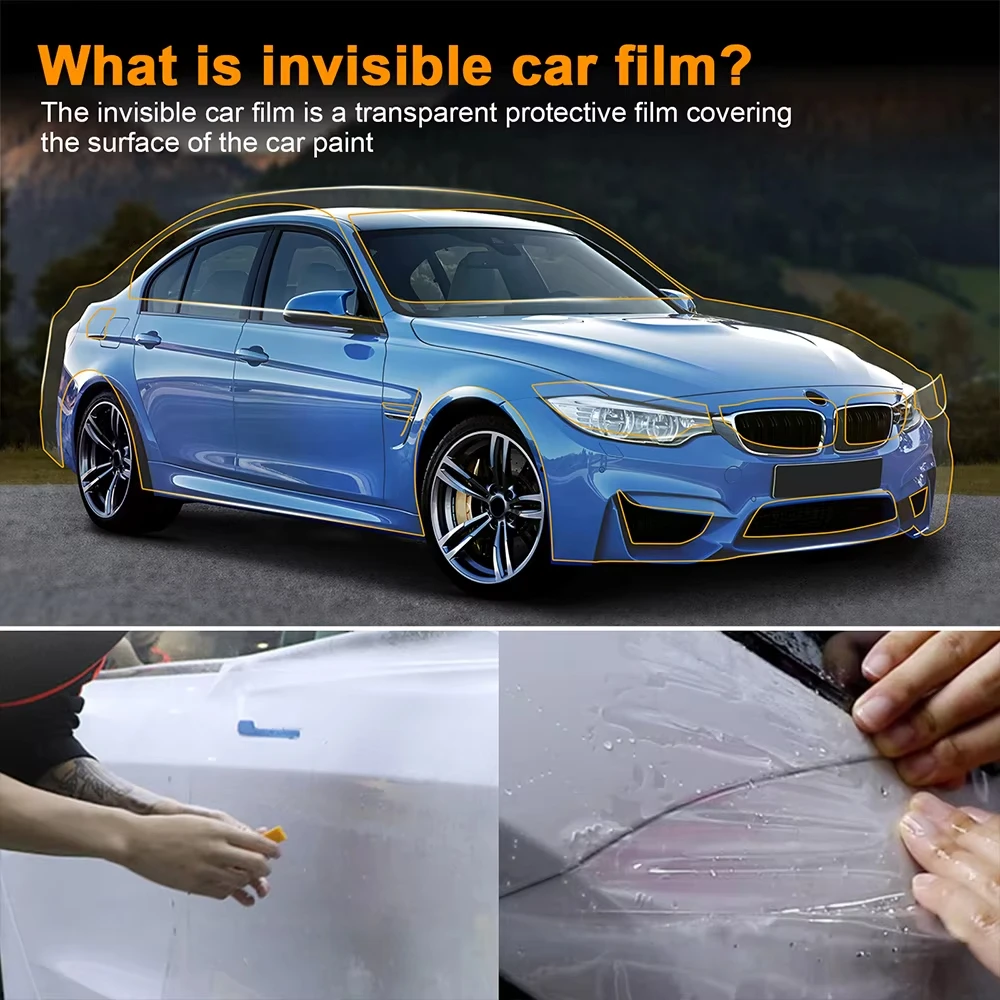 

9Mil TPU Scratch-resistant Car Paint Protection Film For BMW M3 Sedan CS F80 2014-2019 Car Body Transparent Bra Per-cut PPF Kit