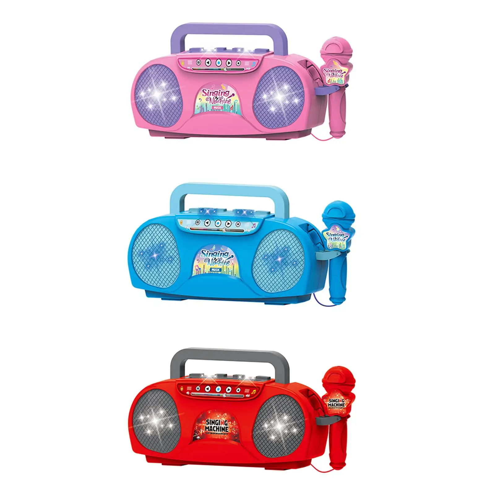 

Kids Microphone Karaoke Machine Stereo Multipurpose Birthday Gifts Mini Speaker for Travel Preschool Picnic Outdoor Adults