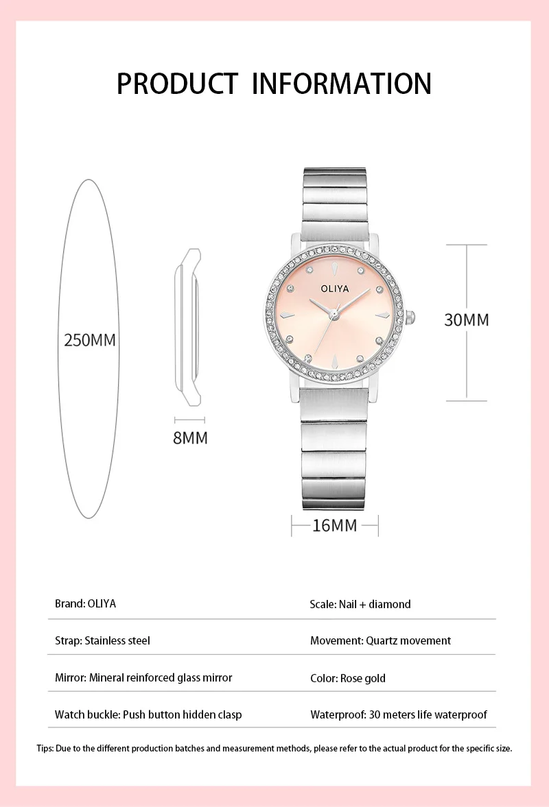 นาฬิกาผู้หญิง reloj Para mujer นาฬิกาควอทซ์สำหรับผู้หญิงอุปกรณ์หรูหราเข้าชุดได้กับทุกชุด
