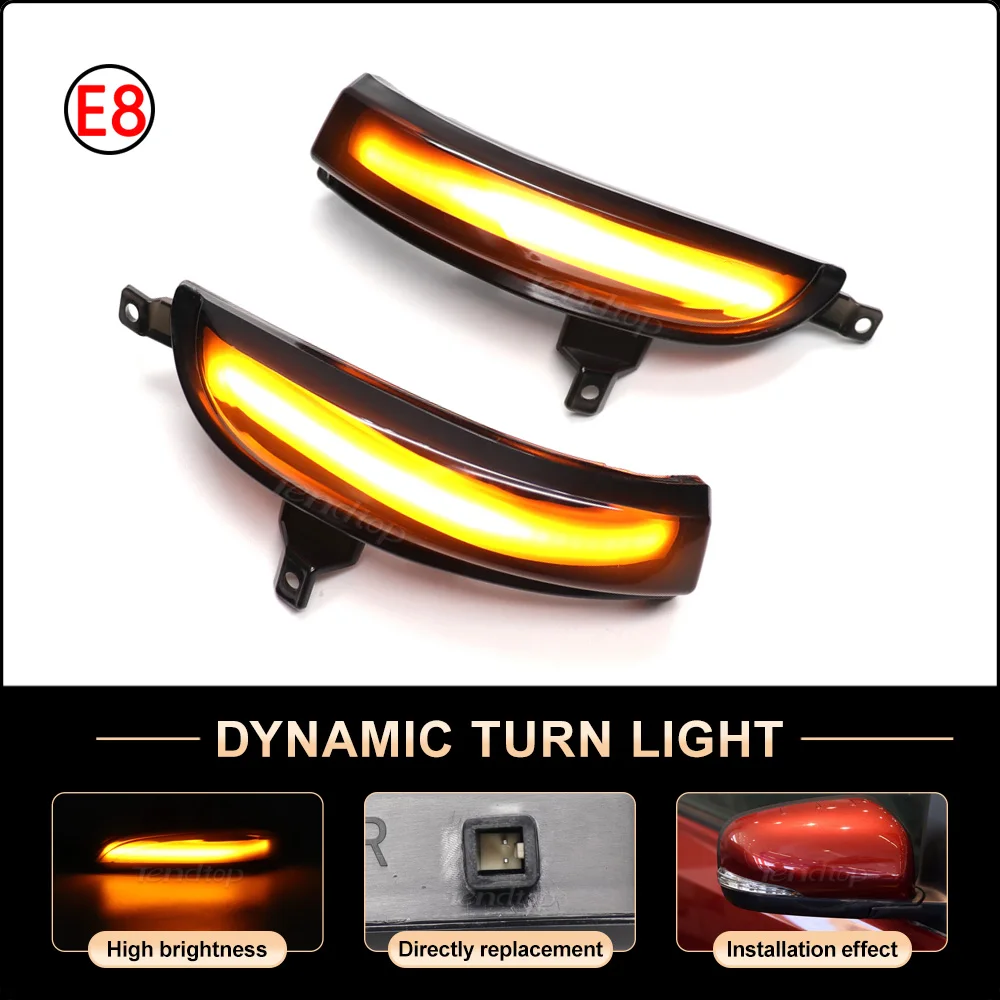 LED Dynamic  Side Mirror Indicator Sequential Blinker Turn Signal Lights For Renault Koleos HY 2011-2017 1st Gen.Facelift Model