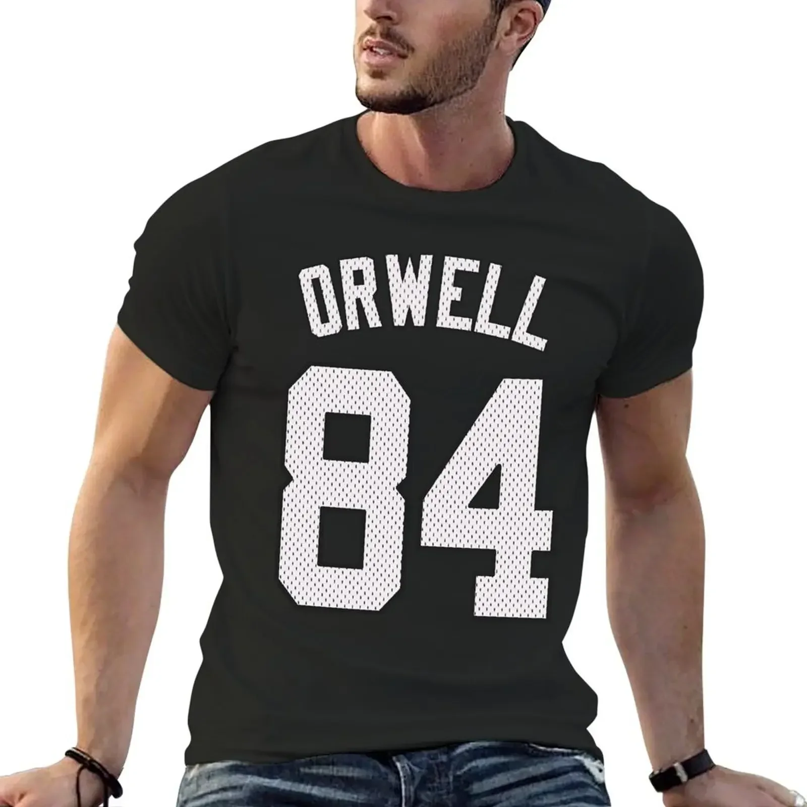 George Orwell - 1984 T-Shirt cheap stuff graphic t shirts blue archive mens workout shirts