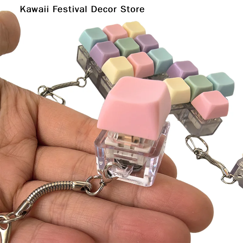 【K】1/4/5/9 Keys Mechanical Keyboard Axis Tester  Button Keycap Keychain Keyboard Keychain Toy Finger Keyboard Caps Toy
