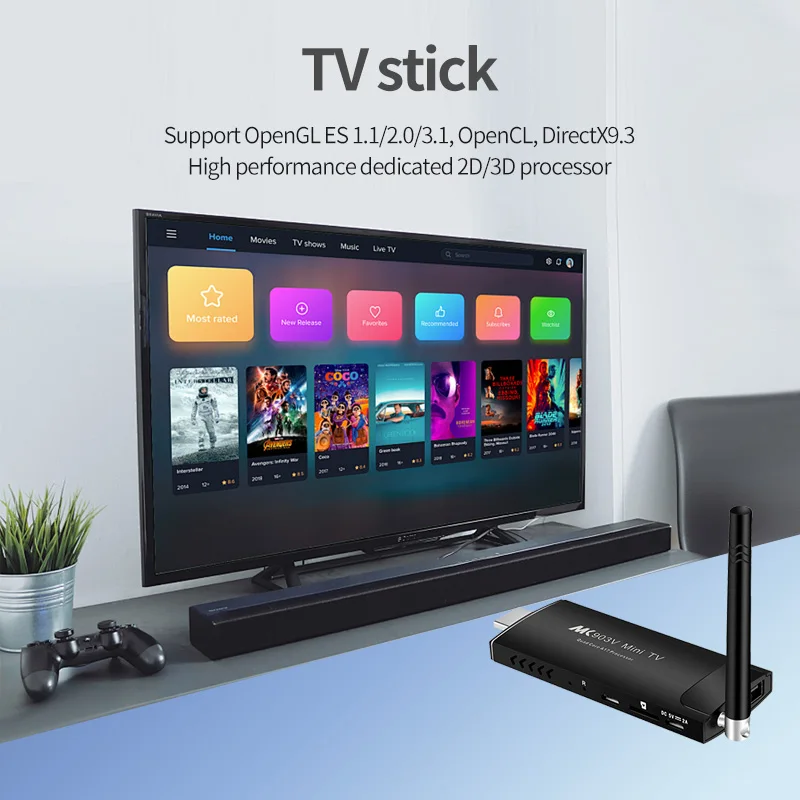 TV Stick 4K Android 5,1/7,1 Linux OS Smarttv Box RK3288, caja de Metal, cuatro núcleos, Tv Stick 4k Max, Android 7,1, versión 4,0