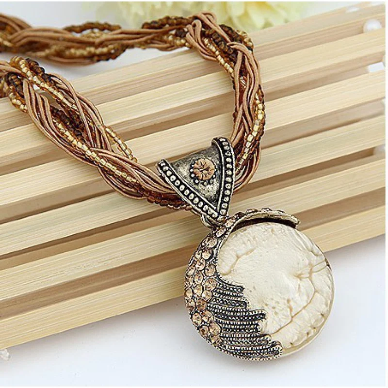  Cross-Border Sold Jewelry Amazon New Bohemian Ethnic Style Bead Woven Necklace Women's Accessories Wholesale