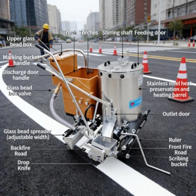 

Automatic Road Line Painting Machine Factory Price for Parking Lot Marking