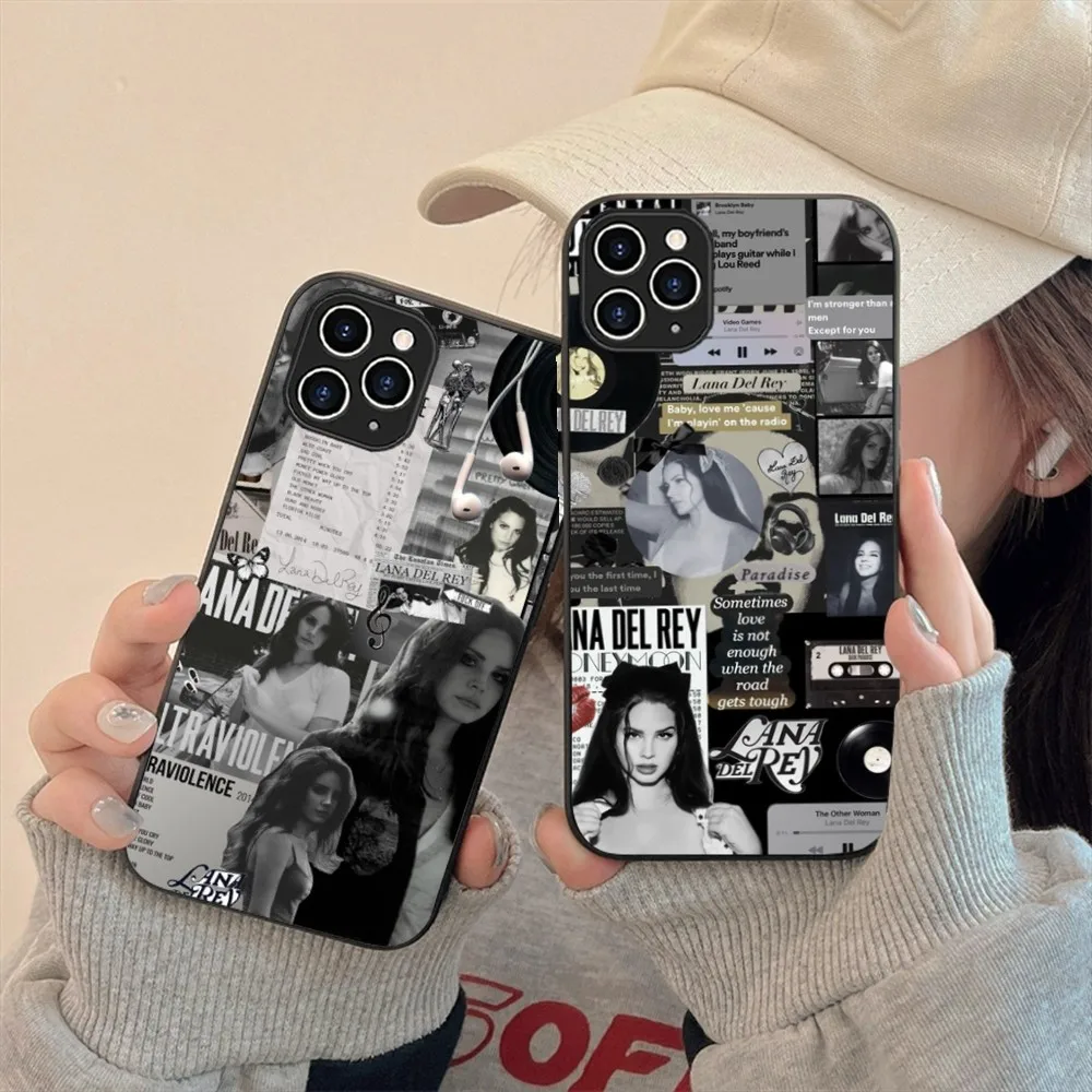 L-Lana Del Rey Singer Kraft Phone Case For Iphone 15 11 13 14 Pro Max 7 8 Plus X Xr Xs Max Se2020 12mini Cover Case