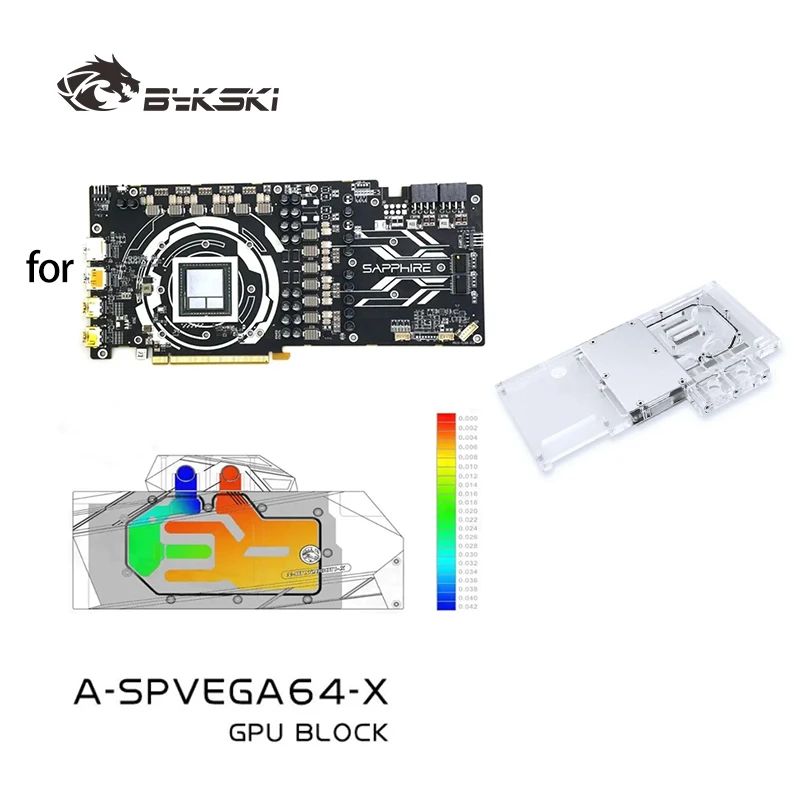 

Bykski A-SPVEGA64-X Water Block for Sapphire Nitro+ Radeon RX Vega 64 8GB HBM2 (11275-03-40G) Full Cover GPU Copper Radiator