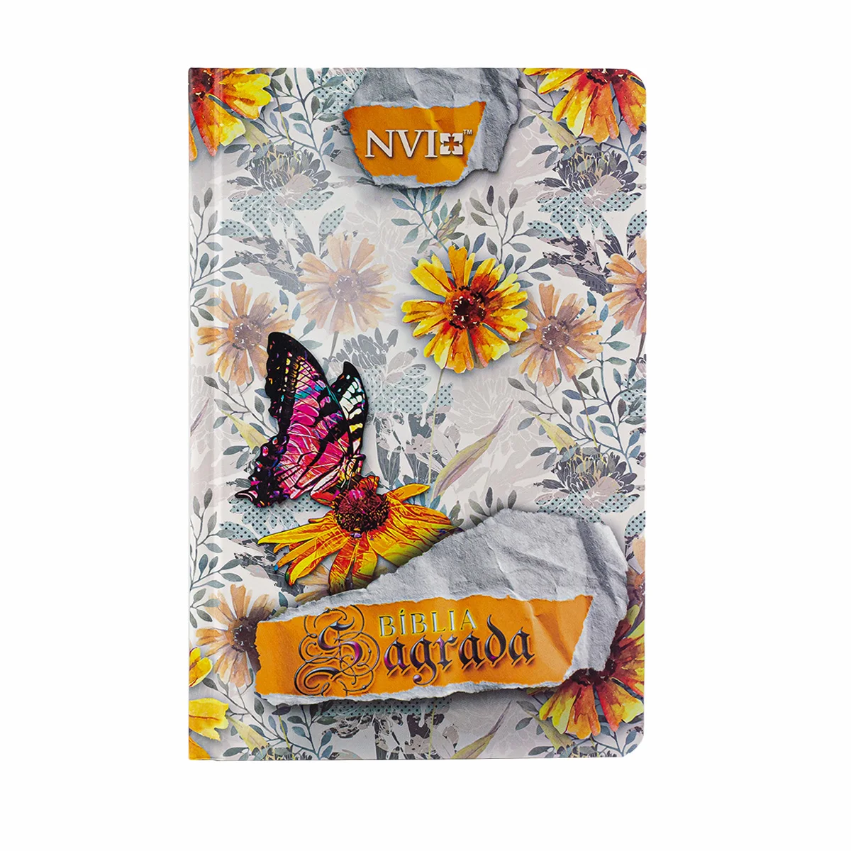 Holy Bible Slim-NVI-Abstract Floral Hardcover