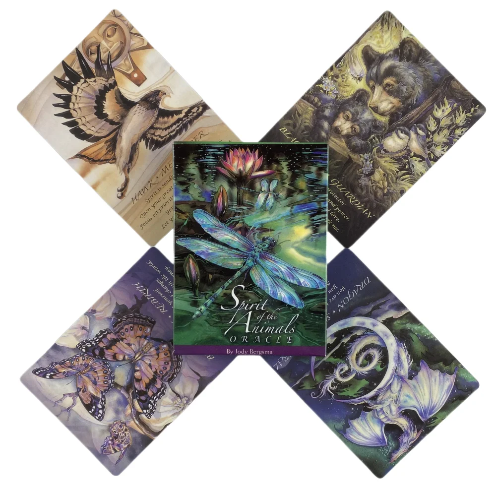 Spirit Of The Animals Oracle Cards A 52 tarocchi English Visions divinazione Edition Deck Borad Playing Games