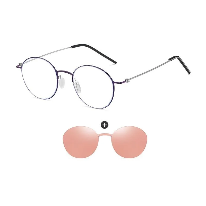 COHK New Style Magnet Clip On Glasses Frame Trend Polarized Sunglasses For Women 2024 Brand Design Optical Computer Eyeglasses