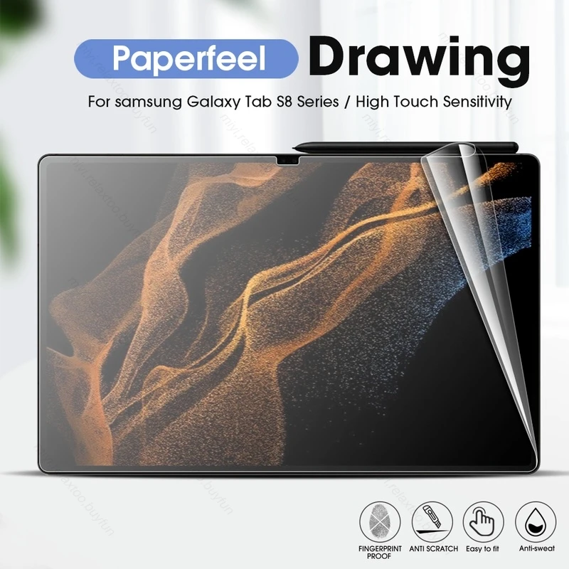 

Paper Like PET Matte Write Painting Film for Samsung Galaxy Tab S8 Ultra Plus Screen Protector Not Glass Sumsung Tab S 8 S8Ultra