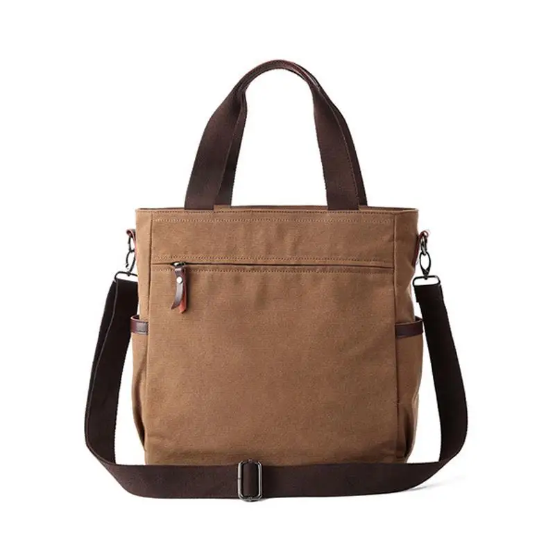 حقائب يد رجالية حقيبة قماش حقيبة كتف رجل للوثائق سعة كبيرة حمل حقيبة كمبيوتر محمول حقائب سفر كروسبودي خمر #3