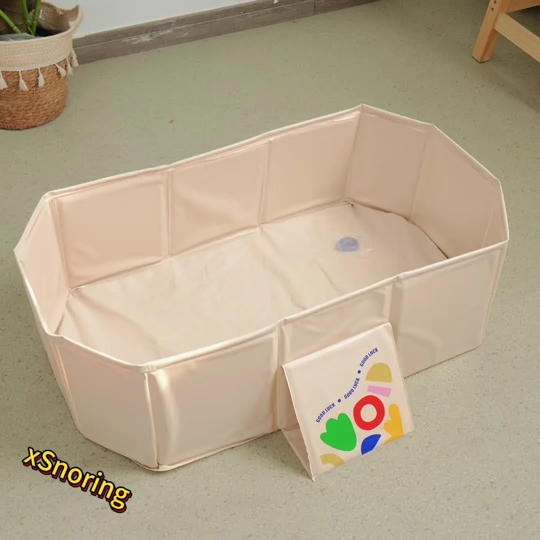 Collapsible tub, portable tub with non-slip base and colored sphere, durable, easy to store, fragrances free, perfect for small