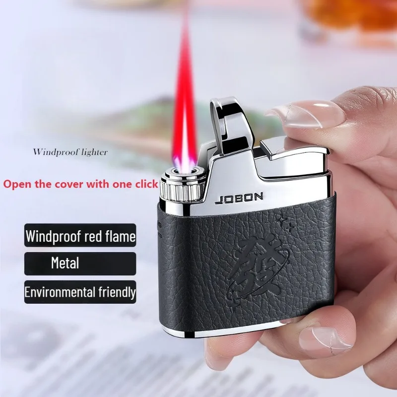 

High-end Men's Inflatable Lighter Metal Windproof Red Flame High-value Personalized Men's Smoking Accessories Cigarette Lighter