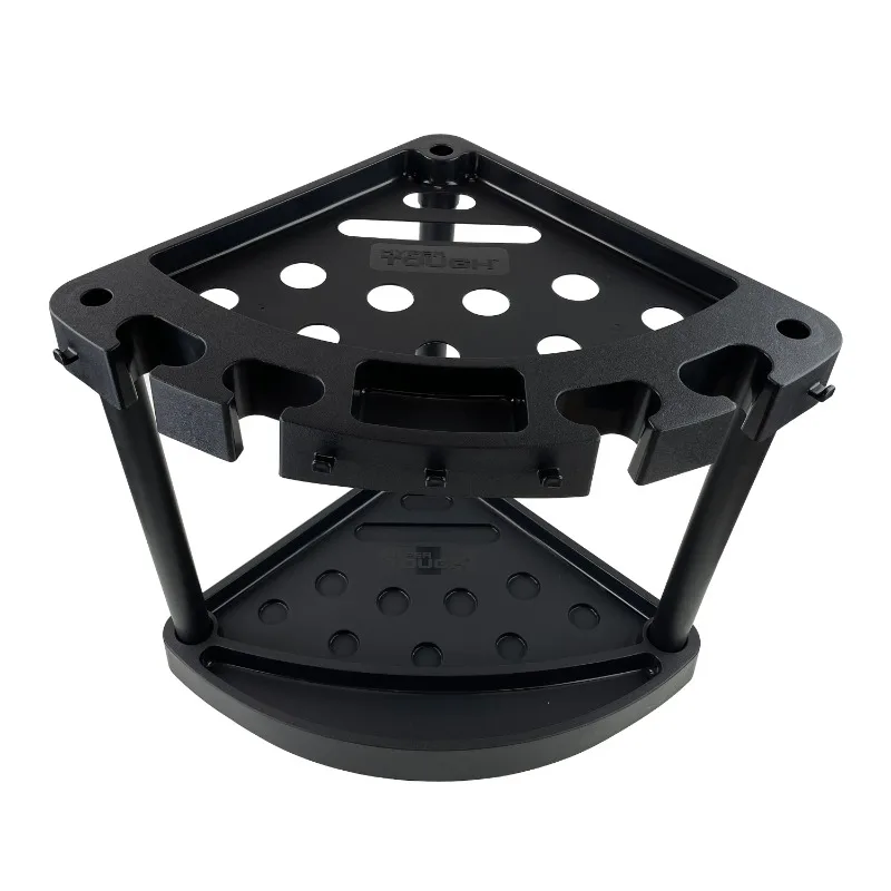 

Plastic Tool Slot Corner Rack Shelf Unit, 21 Slots, Black
