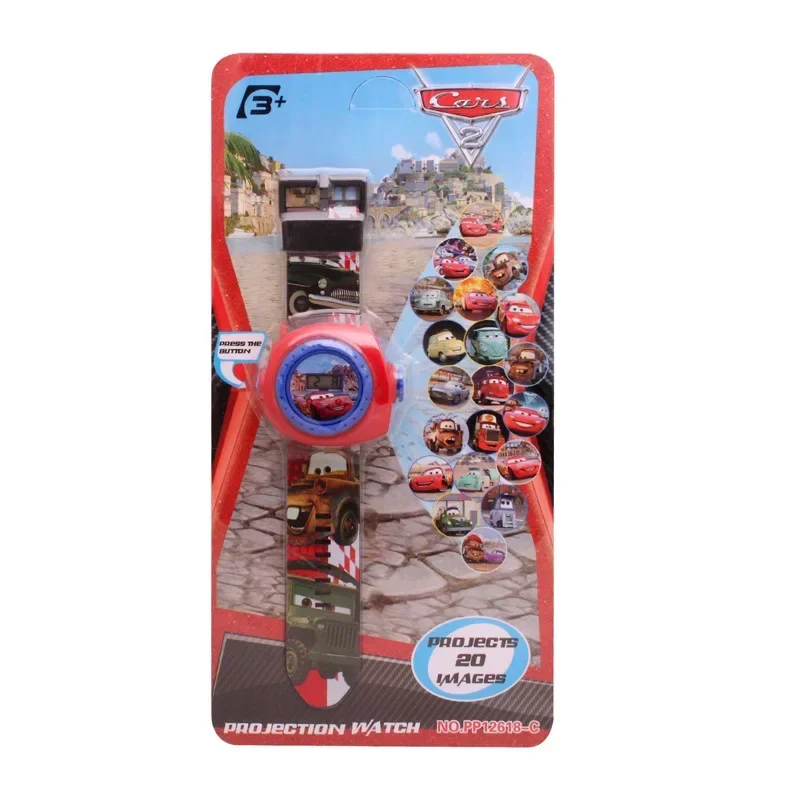 Disney Cars Story 20-Bilder für Kinder, Cartoon-Projektion, elektronische Uhr, Lightning Mcqueen, Actionfigur, Geburtstagsgeschenk für Kinder