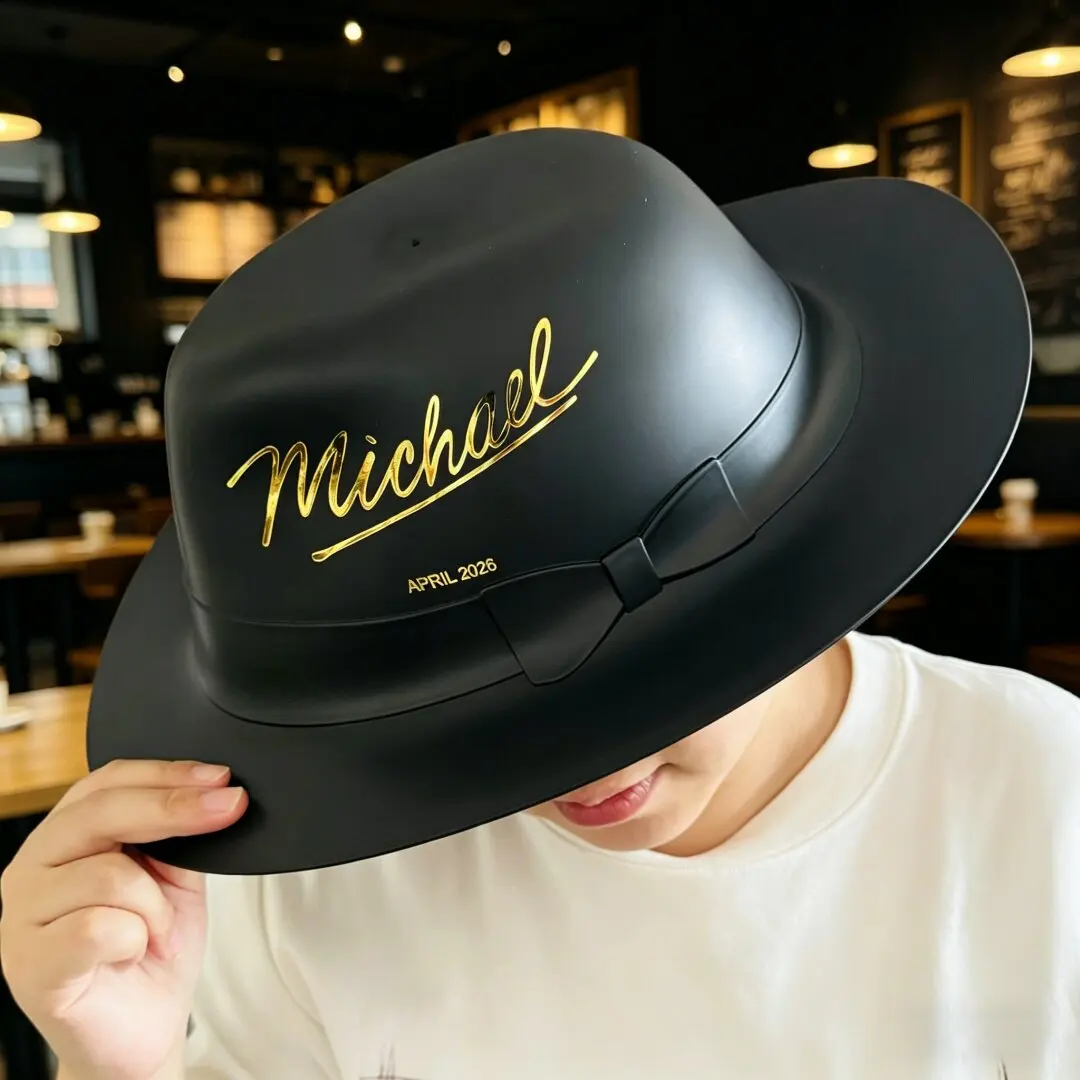 Hot Michael Rhine Stone Tumbler Creative Straw Bling Drinking Cup Fedora Hat Microphone Shape Collectible Boy Girl Travel Gift view 6