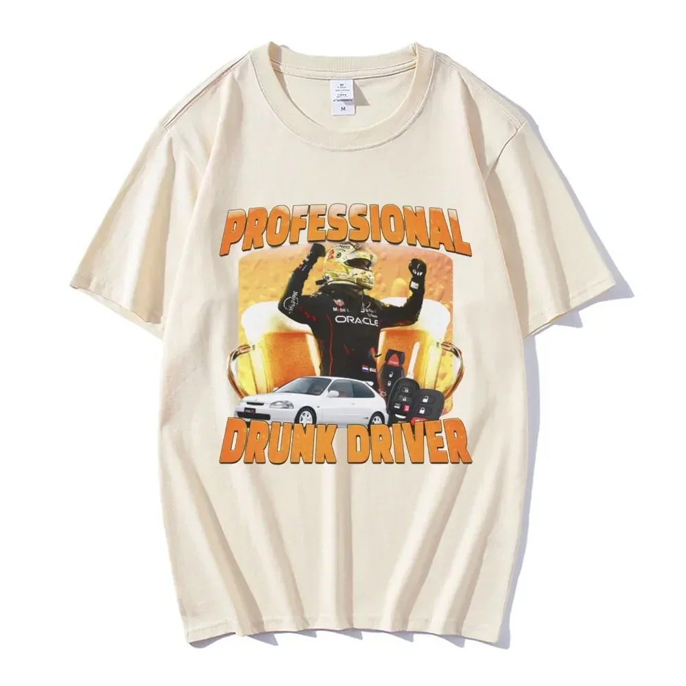 Professional Drunk Driver Funny T-Shirt  Womens  Fashion Vintage Short Sleeve T-shirts Casual T Shirts
