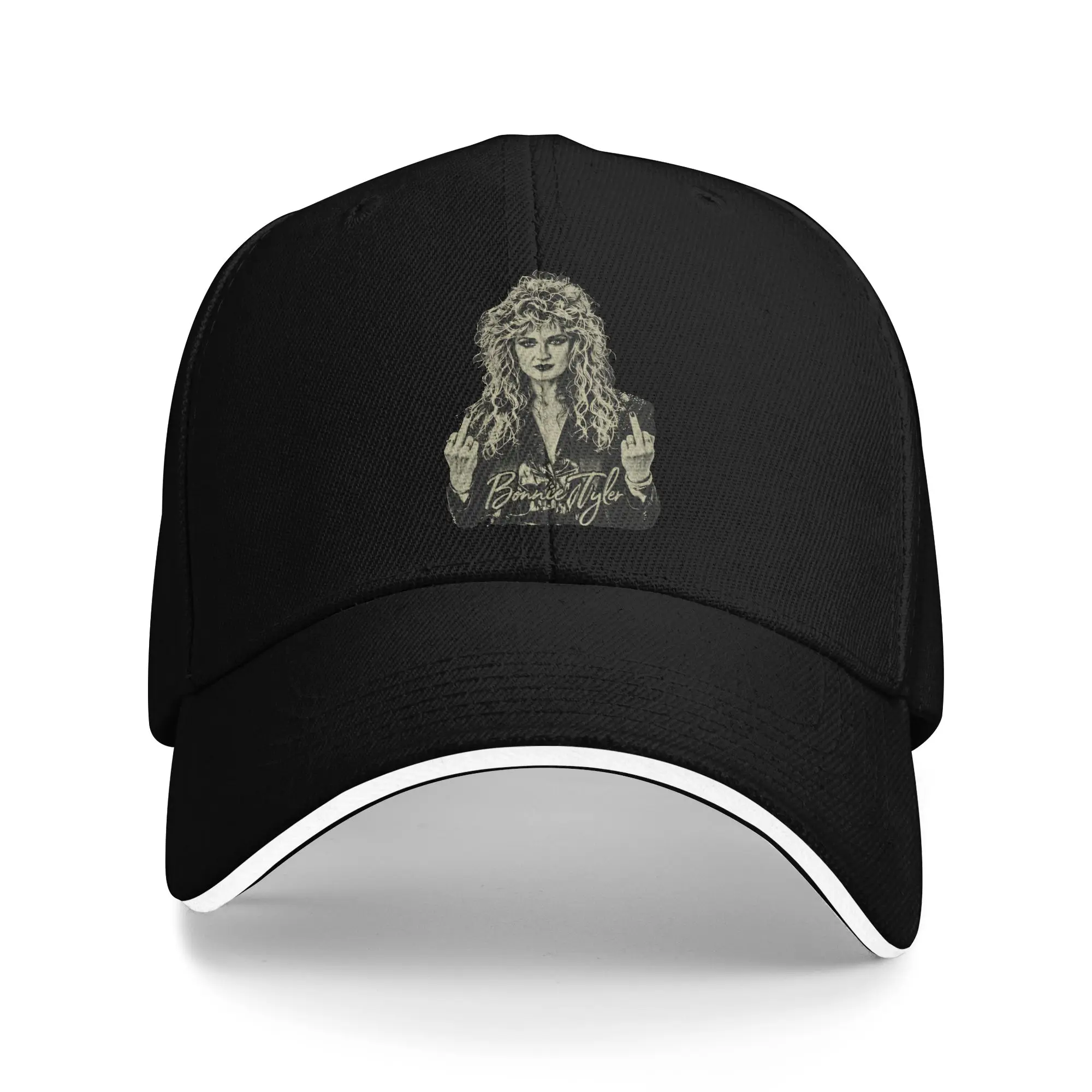 80s Rock Bonnie Tyler Double Middle Finger Retro Portrait Baseball Cap  Casual Trucker Hat Summer Unisex-Teens Baseball Caps