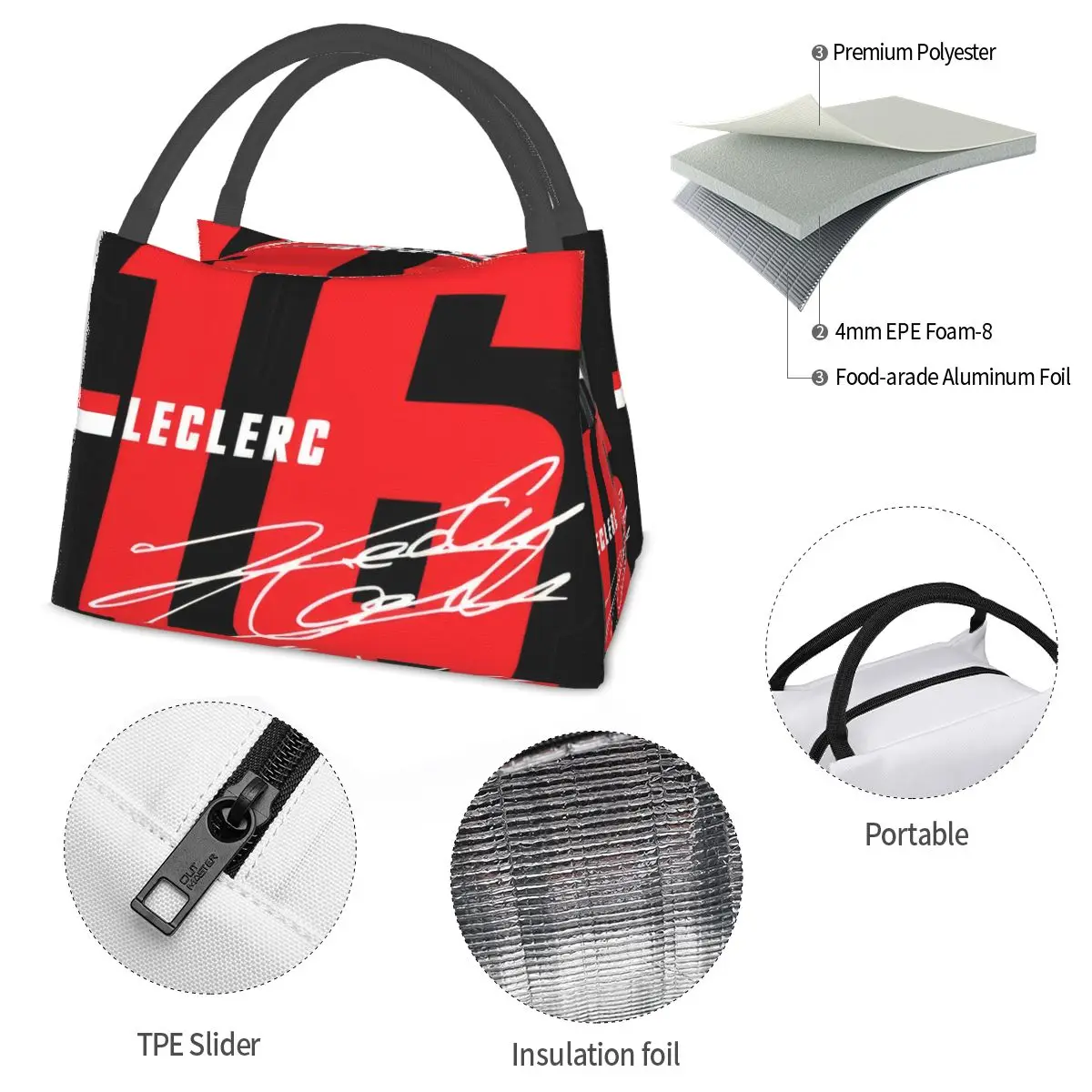 Leclerc 16 Signature Number Portable insulation bag for Cooler Food Office Pinic Container