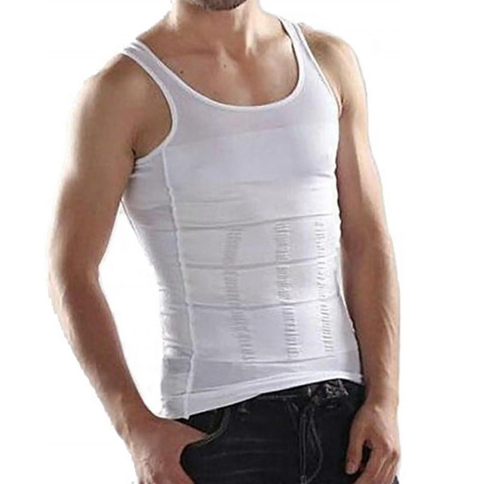 Reductive Girdle Man Slimming Body Shaper Skinny Compression Shirt Men Underwear Fat Burning Abdominal Binder For Man Corse N3S2