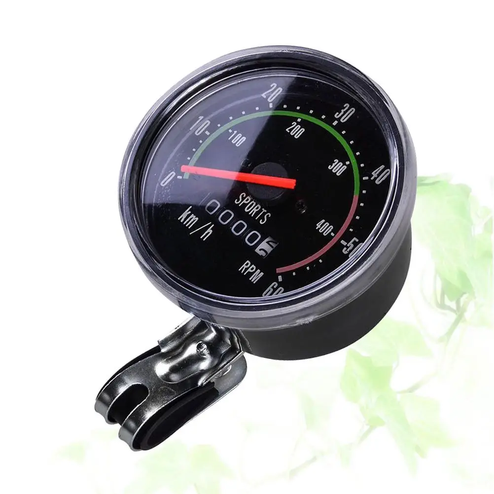 

Universal Circular Mechanical Code Table Black High Sensitivity Cycling Speedometer Bike Mechanical Odometer Outdoor Mountain