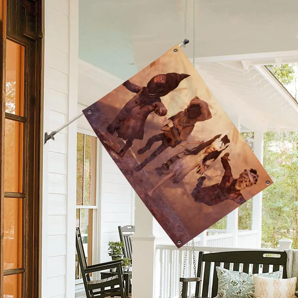 R-REANIMALES Game Flags No-installation Foldable Flag, Personalized Logo Banner for Dorm, Outdoor Picnics, Balconies