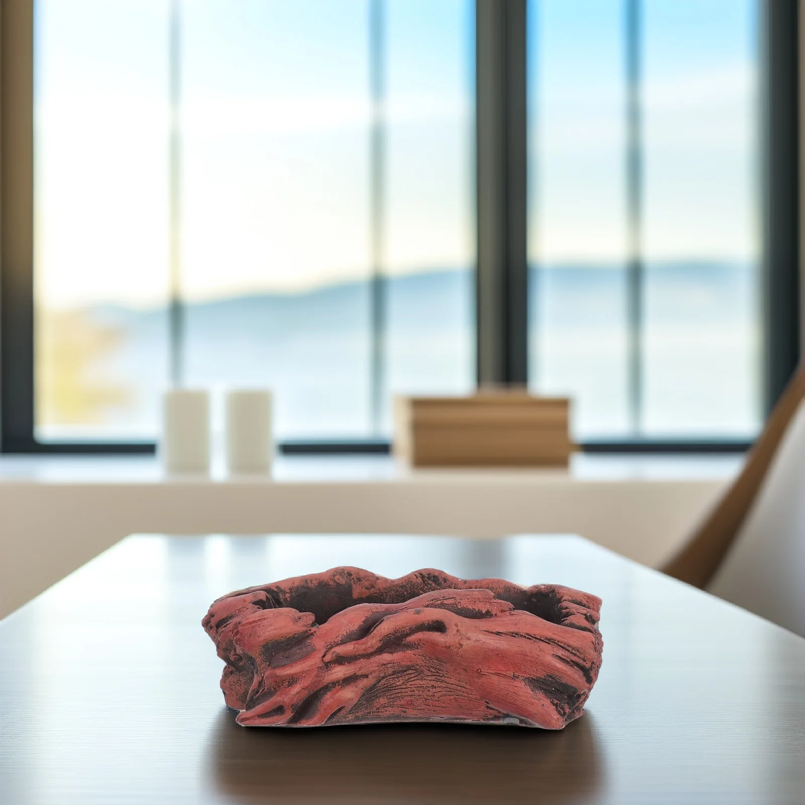 

Cement Succulent Rustic Stump Pot For Small Wooden Bark Cactus Flower Container Flower Cement Plant Pot Bonsai Pot Log